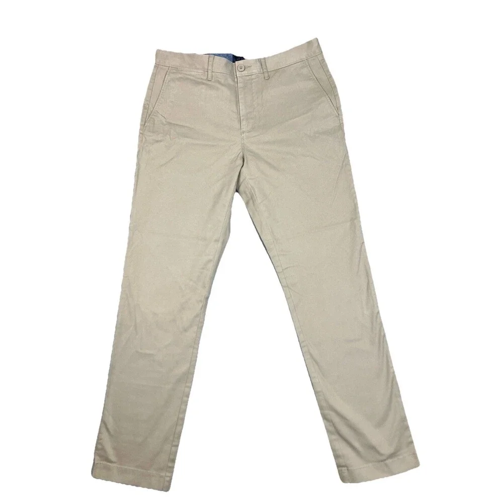 J.Crew 770 Straight Fit Stretch Chino Pants Men 32x32 Khaki Classic Casual AR886